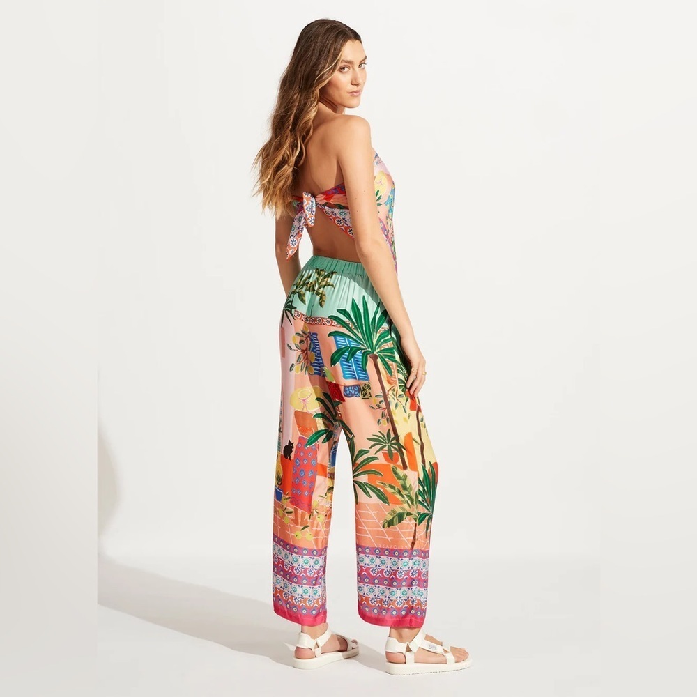 NWT On Vacation Silk Pant - Picture 4 of 5